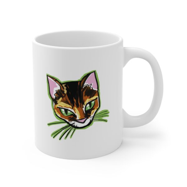 I Love Coffe, Cats & Mashups Tibby Emote Mug 11oz - Image 3