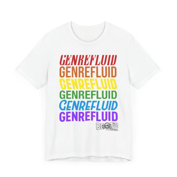 GENREFLUID (PRIDE FLAG) Unisex Jersey Short Sleeve Tee - Image 3