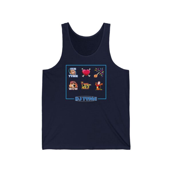 *EU* DJ Tyme Emotes – Unisex Jersey Tank - Image 3