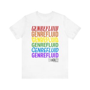 GENREFLUID (PRIDE FLAG) Unisex Jersey Short Sleeve Tee
