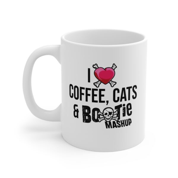 I Love Coffe, Cats & Mashups Tibby Emote Mug 11oz - Image 2
