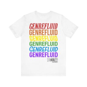 *EU* GENREFLUID (PRIDE FLAG) Unisex Jersey Short Sleeve Tee